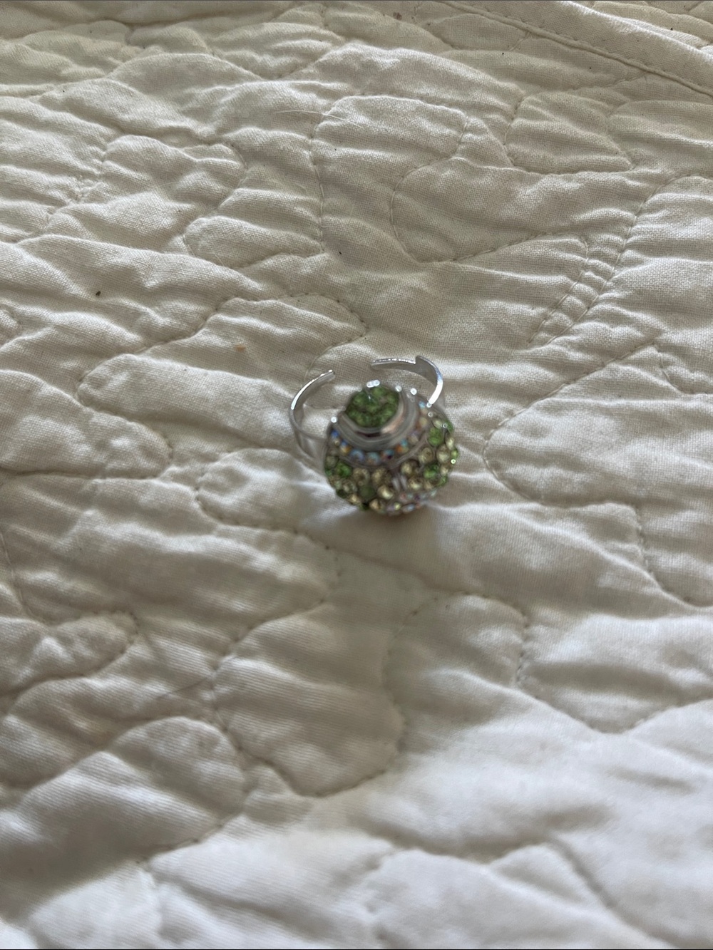 Green Crystal ladybug Ring - Women's Fashion Jewelry